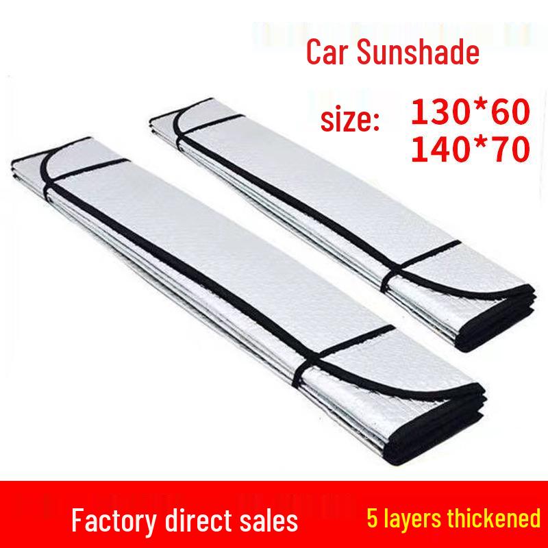 Universal Sun Visor for Car Windshields: Sun Protection & Heat Insulation, Front and Rear Coverage in One Piece