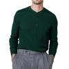 Men's Cotton Solid Color  Long-Sleeve T-Shirt - Casual Base Layer Outdoor Top