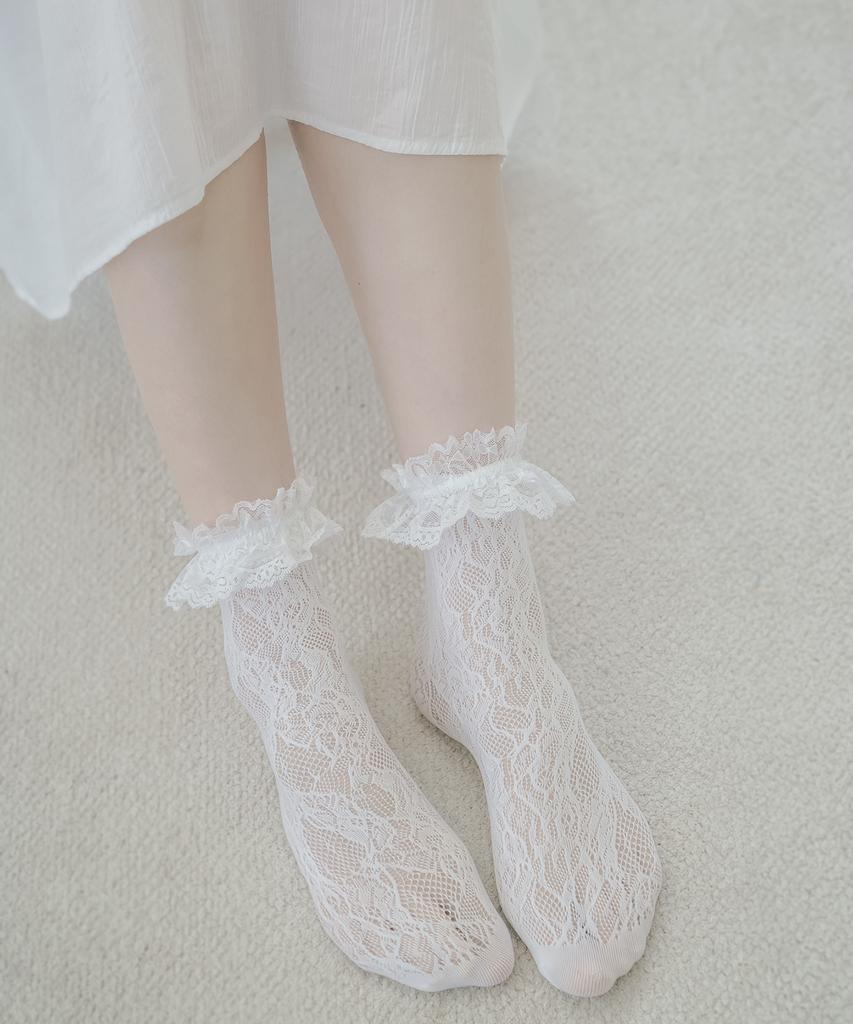 Mimin Rosina Lace Socks 2 Colors (Select 1)