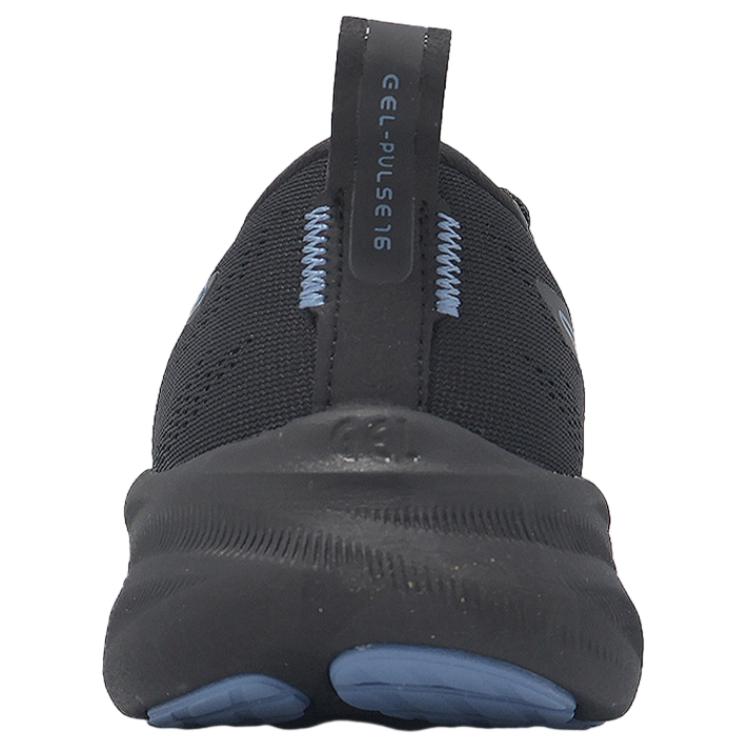 Asics GEL PULSE 16 Atmungsaktive Stütz-Laufschuhe Damen Schwarz Silber Sneaker 1012B755-003