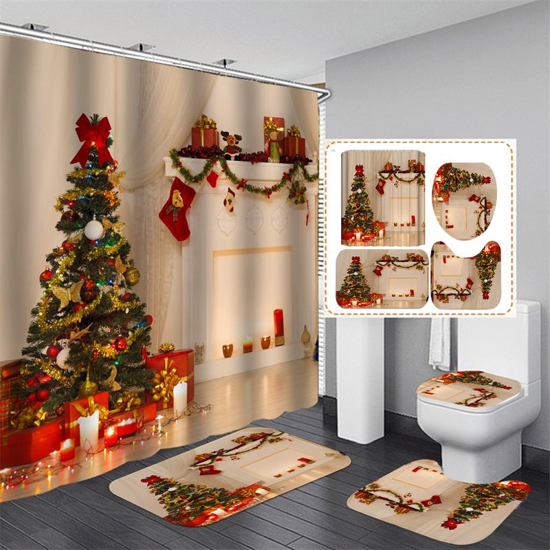 Afroamericano Afro Sexy Chica Negra Mujeres Arte Diseño Arte Graffiti Juego de Cortinas de Ducha para Baño Alfombrillas Alfombras Tapa de Inodoro Poliéster con Ganchos