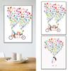 2Set Cartoon Pattern Fingerprint Painting DIY Signature Guest Book Wedding Birthday Party Decor