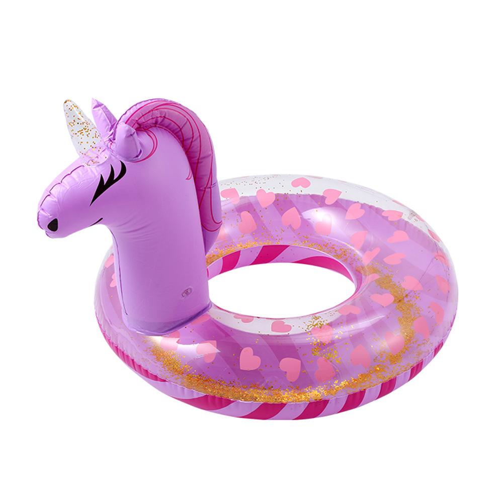 Inflatable Swimming Ring for Kids and Adults Unicorn Design Pool Float Durable PVC Material Suitable for Beach Lake and Pool Use