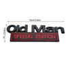 Old Man Edition Metal Car Sticker Badges For Car Trunk Door Decoration Badges Old Man Logos Car Decals Motorcycle Decoration