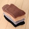 1 Pair Winter Socks Breathable Stretchy Plush Socks Free Size Fluffy Men Crew Socks for Bed Living Room