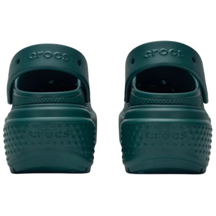 Crocs Lightweight Slip-On Clogs Women Footwear Dark-Green 209347-302