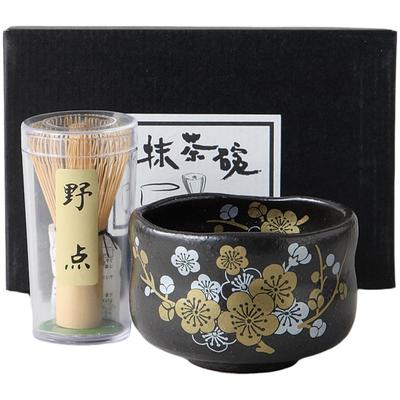 Matcha Matcha Tea Chasen X Tenmoku Plum Noten Tea Mino Made In Japan Ale-net Bowl, Bowl, Set, 9.3 H6.5cm, Bowl, Pottery, Ware,