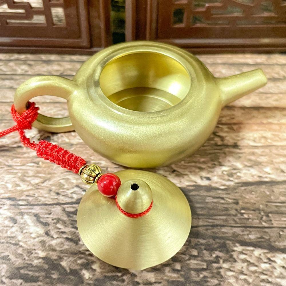 Traditional Mini Brass Teapot Creative Brass Teapot Miniature Toy Tea Kettle Miniature  Office