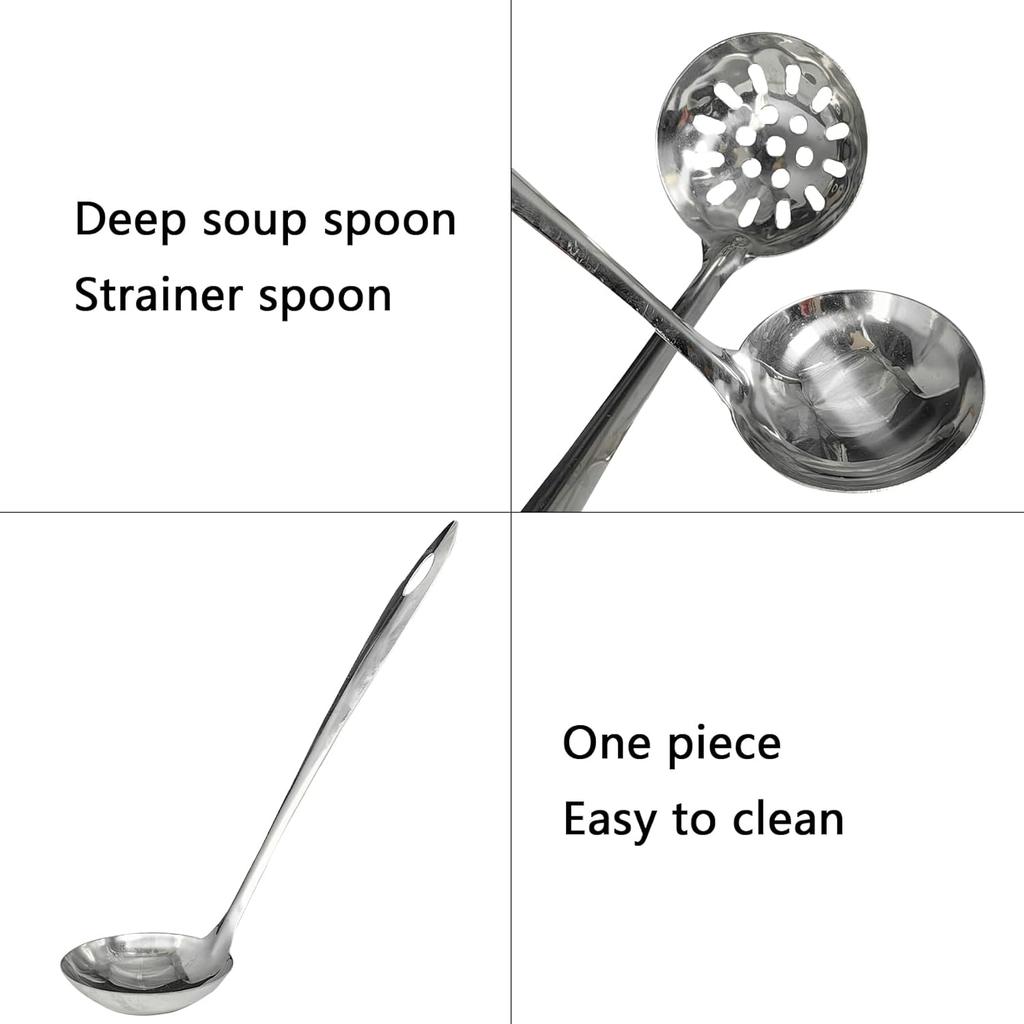Hot Pot Strainer, Stainless Steel Spider Strainer Skimmer Spoon for Shabu Shabu & Soup Skimming & Chinese Huoguo