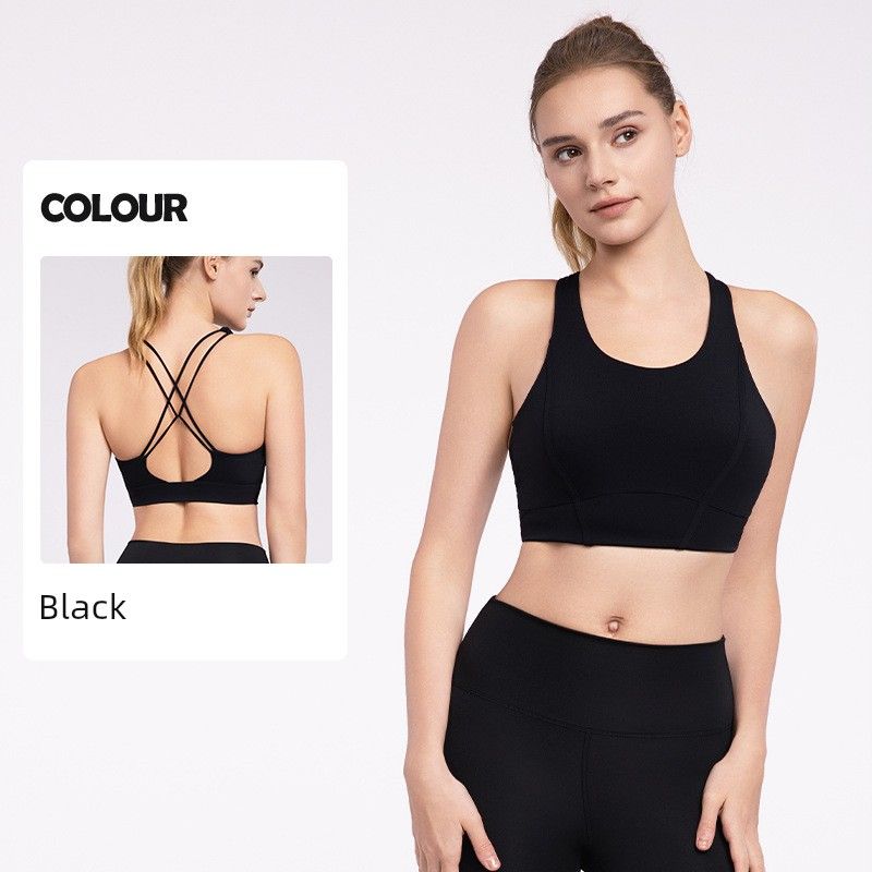 With Chest Pad Foreign Trade Sports Underwear Women Cool Feeling Beauty Back Running Yoga Vest No Running Cup Pilates Fitness Top