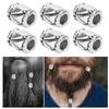 50pcs Retro Beard Hair Beads Barrel Shaped Hair Braiding Beads Alloy Jewelry Accessories