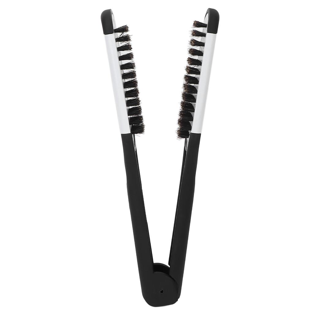 Bristle Double Sided Brush Clamp Multifunctional Hair Brush Straightener Styling Tool for Women Men