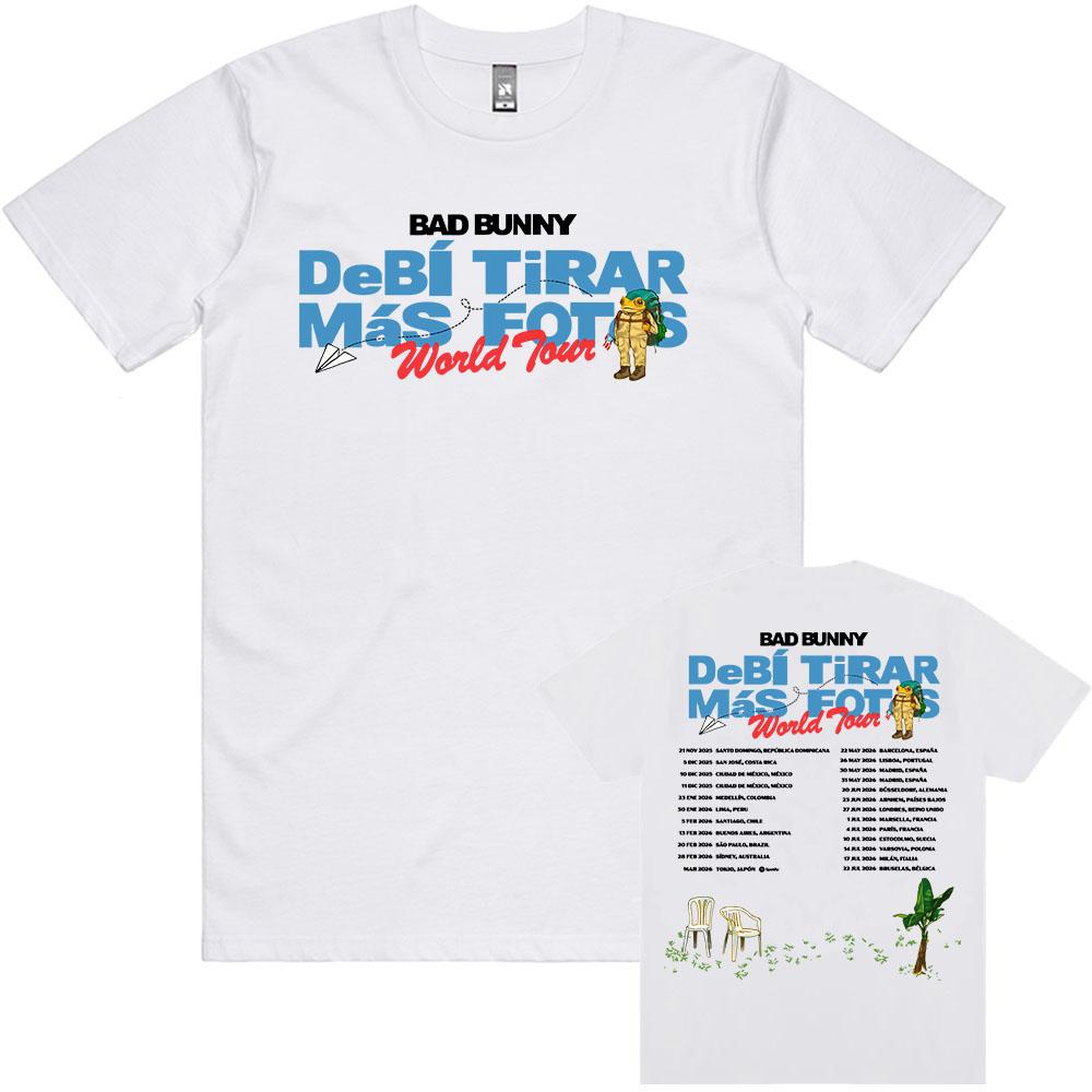 Bad Bunny Debí Tirar Más Fotos World Tour T-shirt  2025 NEW Fashion Unisex Streetwear Cotton Tee Summer Short Sleeve Men T Shirt