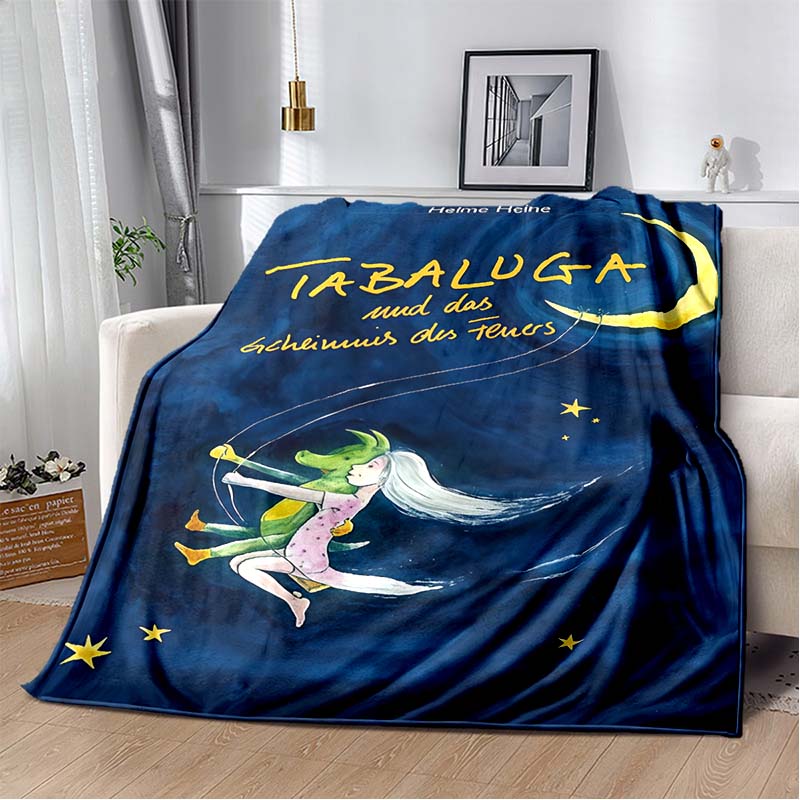 Tabaluga Der Film Print Flannel Throw Blanket Soft Warm Bed Cover For Kids Bedroom Sofa Home Decor Gift