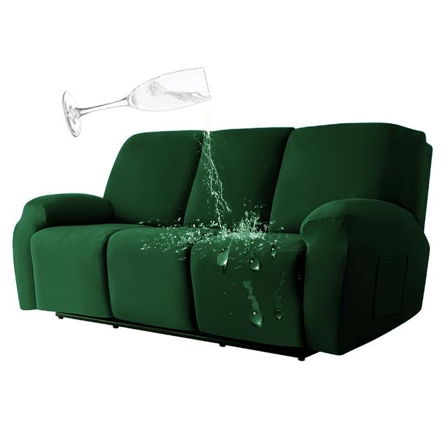 

Velvet Recliner Cover Non Slip Sofa Protector Easy Fit for Home Living Room Armchair 1 Seat