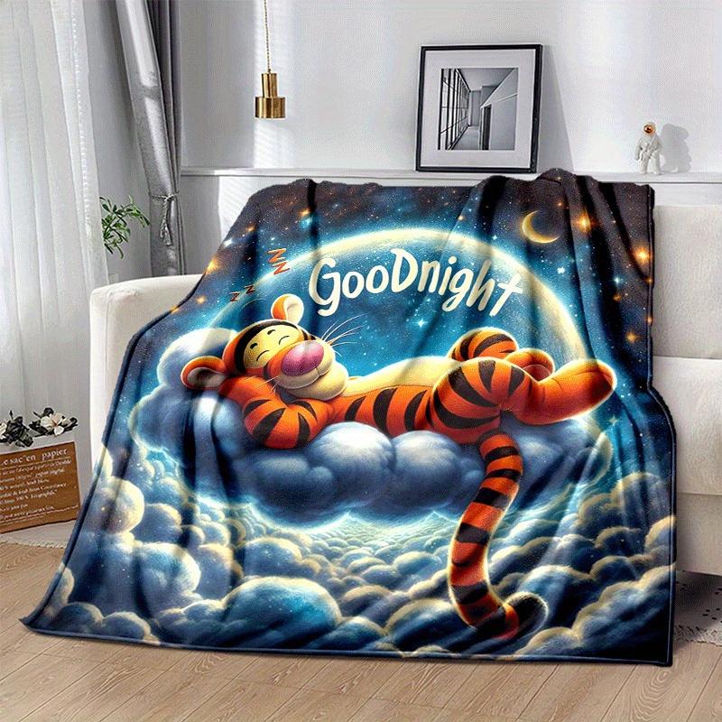 1pc Winnie The Pooh Printing Blanket - Soft, All-Season Throw for Living Room, Bedroom,Personalized Gift with Adorable Cartoon Design