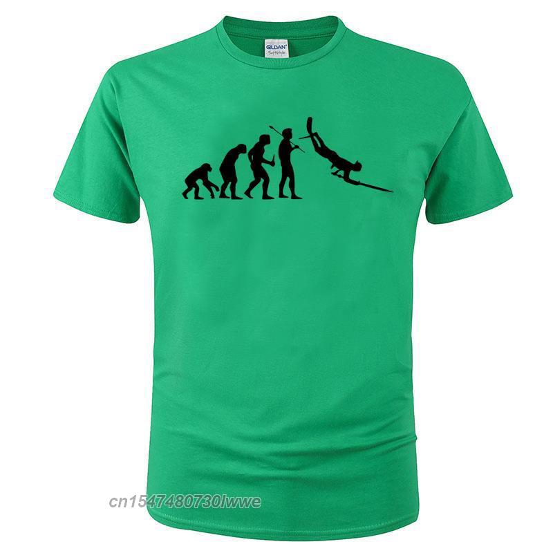 Evolution Spearfishing Spear Fish Scuba Dive Diving Fishing Print T Shirt Cotton Crew Neck Unisex Clothing Tees