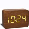 Solid Wood LED Electronic Alarm Clock Smart Silent Desktop Bedside Multifunctional Wooden Small Alarm Clock Electronic Clock