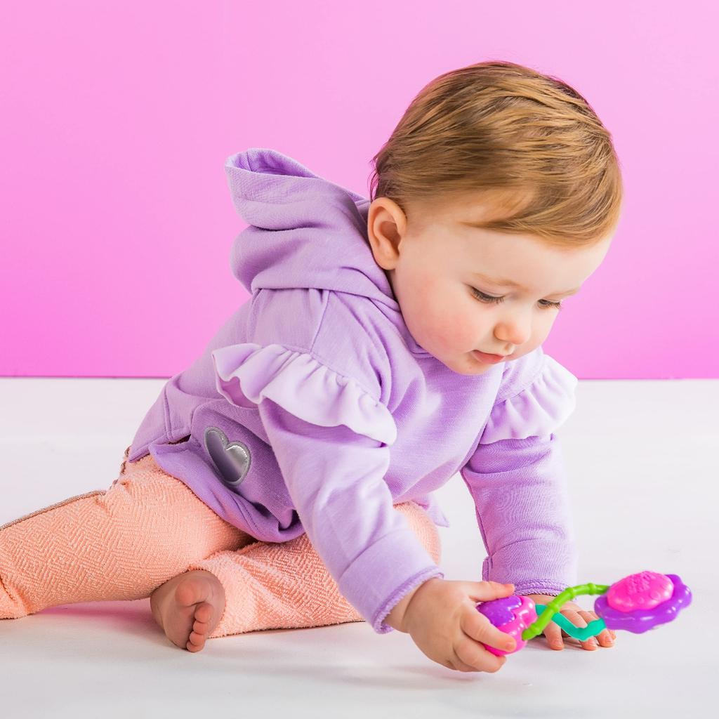 Bright Starts Barbell Rattle 8672 (Ages 3+), Pink,