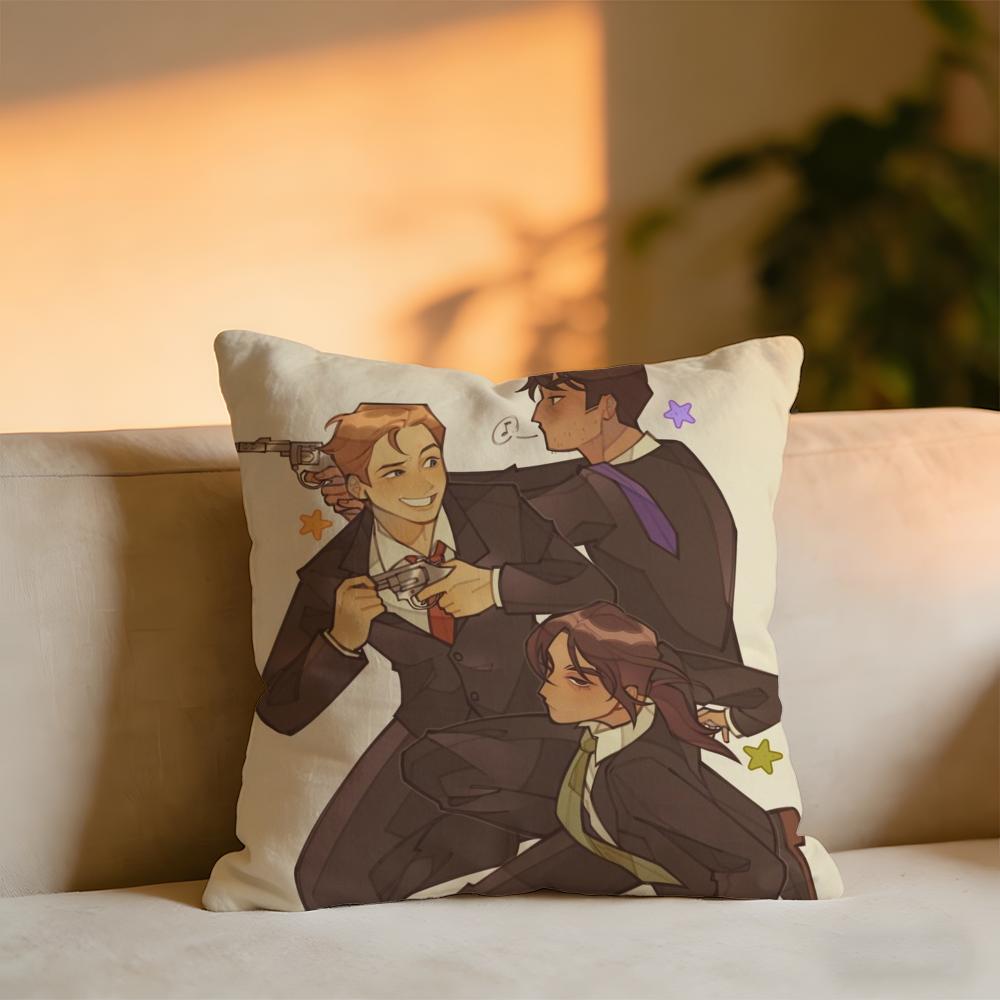 

Inside Job Cushion Cover Cozy Velvet Throw PillowSoft Warm Cushion For Sofa Bed 30X30cm