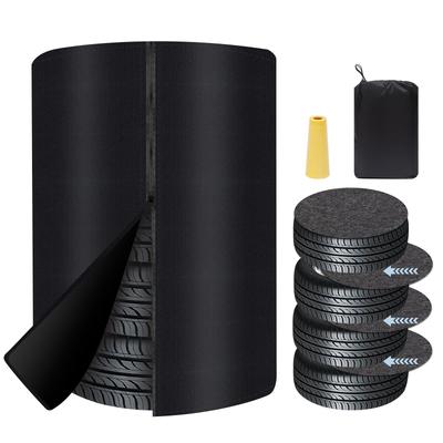 Funda para Neumáticos, Impermeable, Gruesa 600D, Cubierta Exterior para Neumáticos, 4 Neumáticos; Almacenamiento, Rayos UV, Degradación,