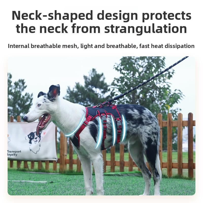 Pet Chest and Back Strap Vest Type Medium and Large-sized Dog Anti-escape Reflective Leash Pet Supplies