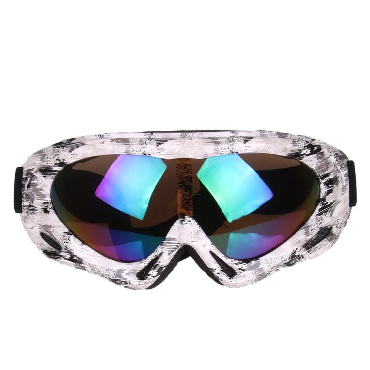 x500Colorful Ski Goggles for Adults and Children, Single-layer Snow Protection Goggles, Windproof Goggles, Off-road Motorcycle Goggles, Outdoor