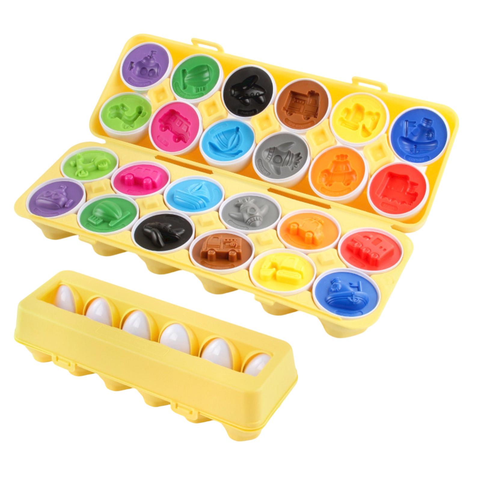 

1Box 12 Easter Eggs Matching Toys For Early Childhood Education And Development. жовтий