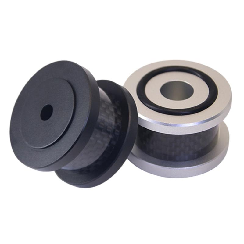 Speaker Pad Isolation Feet Pad Shock Absorbing Aluminum Carbon Subwoofer Isolator Mounting Turntable Recorder