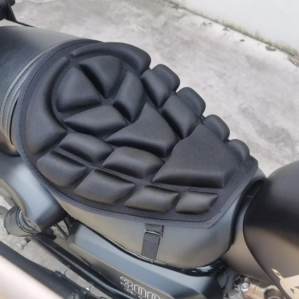 Univerzální potah na sedlo motocyklu 3D komfortní gelový polštář sedadla motocyklu vzduchová podložka tlumení nárazů dekompresní sedla podložka