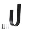 16cm Black Iron U Shape Curtain Hook Wall Mounted Tie Back Holder Organizer Home Decor Hardware Tool Set