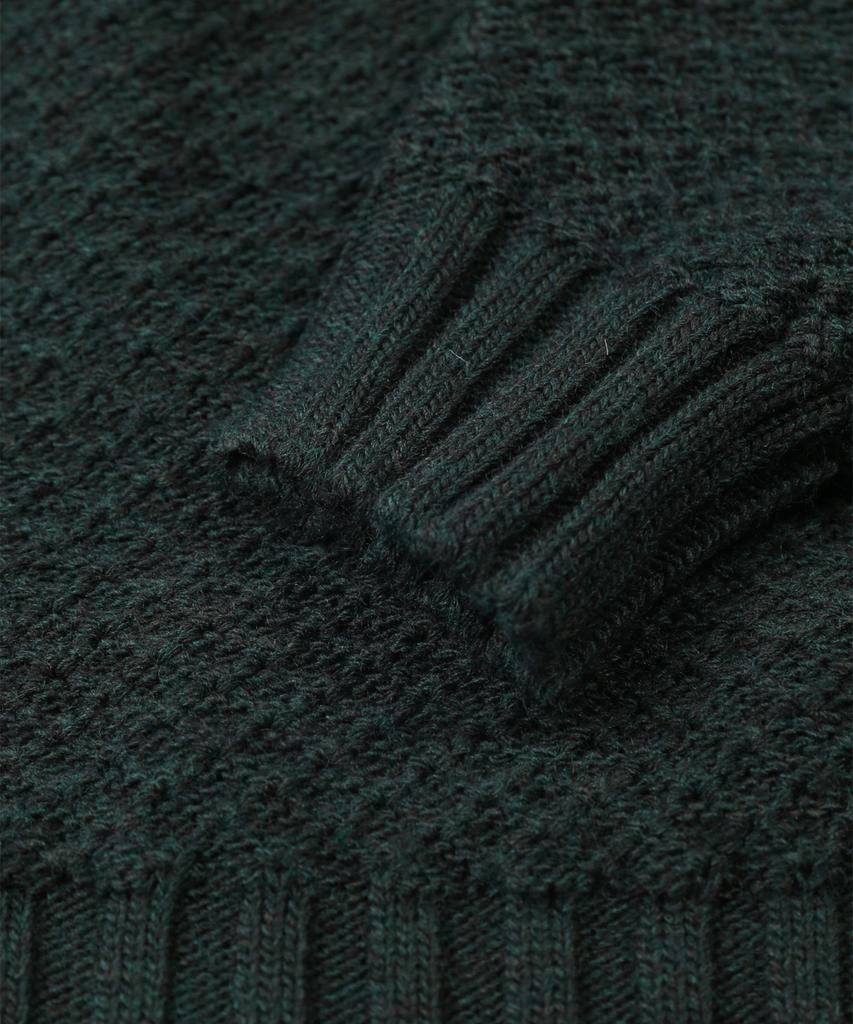 PANICALE Roll Neck Honeycomb Wool Blend Sweater [Green]