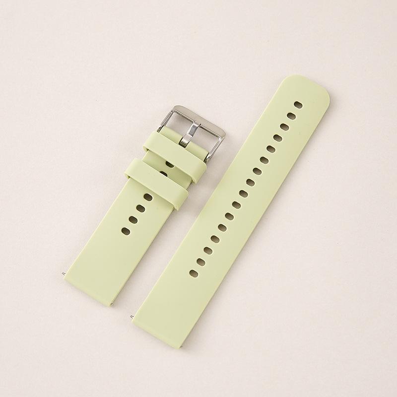 22mm Silicone Quick Release Watch Band for Huawei & Samsung - Universal Fit, High-End Flat Mouth Design