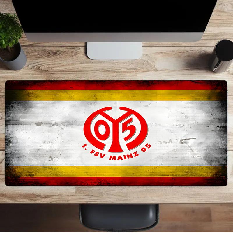 Mainz Fußball Wappen Mauspads, Gaming Mauspads, Tastaturpads, Schreibtischdekoration für Computer Notebook Fan Geschenk Geburtstagsgeschenk