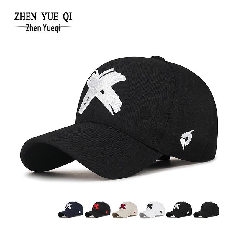 Unisex Embroidered Letter X Baseball Cap with Sun Protection, Adjustable Bill, Available In Spring & Autumn