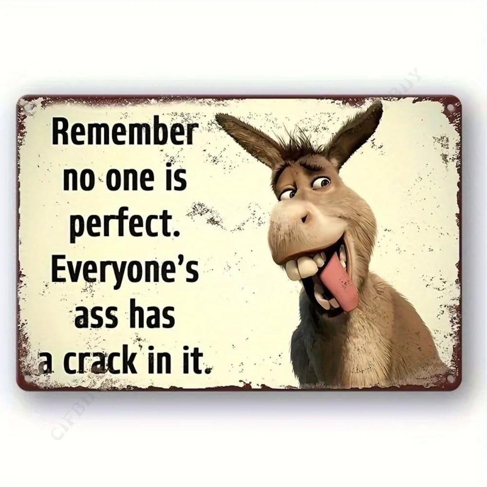 Vintage Animal Drawing Metal Tin Sign 2D Wall Art