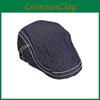 Fashion Denim Newsboy Hat With Cotton Material Sunshade And Windproof For Autumn Wear