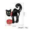 Women Halloween Cat Brooch Enamel Cat Wedding Banquet Brooch Pin Skirt Decoration