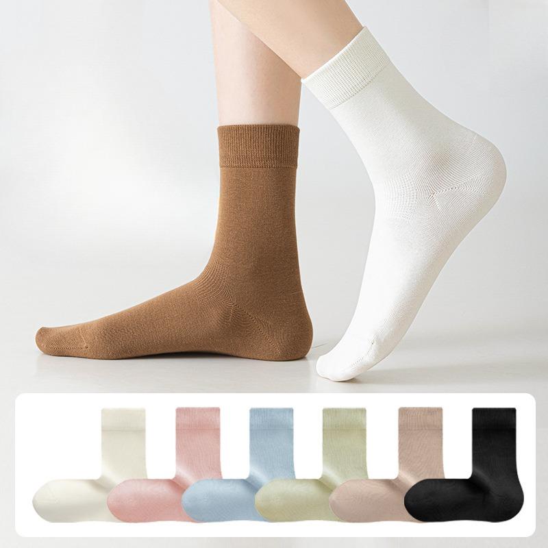 Female Spring and Autumn Leisure All Purpose Antibacterial Anti Pilling Boneless Cotton Socks