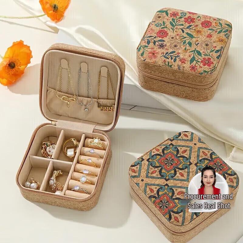 Винтажная портативная шкатулка для хранения украшений