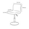 Jacquard Elastic Pub Low-Back Chair Cover Knitted Breathable Bar Stool Slipcover Modern Adjustable Patterned Stretch Stool Cover