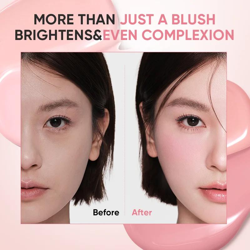 JUDYDOLL LIQUID BLUSH SERUM, Atmosphere-enhancing Contour & Brightening Liquid, Blush-expanding Shade, Watery Nude Tone