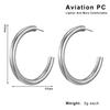 European & American C-Shaped Earrings: Fashionable 18K Gold-Plated, Color-Preserving, Geometric Ear Cuffs, Praised in Aviation Material.
