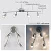 Nordic Stainless Steel Ceiling Light Multiple Strip LED Spotlights Living Room Chandeliers Lamps Home Decor Lighting Fixtures