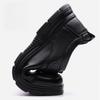 Men's Leather Shoes Flat Casual Shoes Male Footwear Soft Comfortable Black