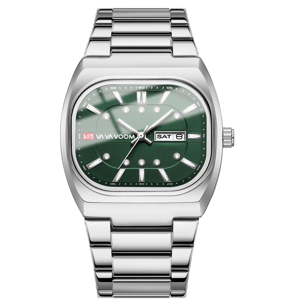 New Men Watches 40mm Square Quartz Movement Analog Diving Series Clock Black Stainless Steel Top Brand Watch for Men