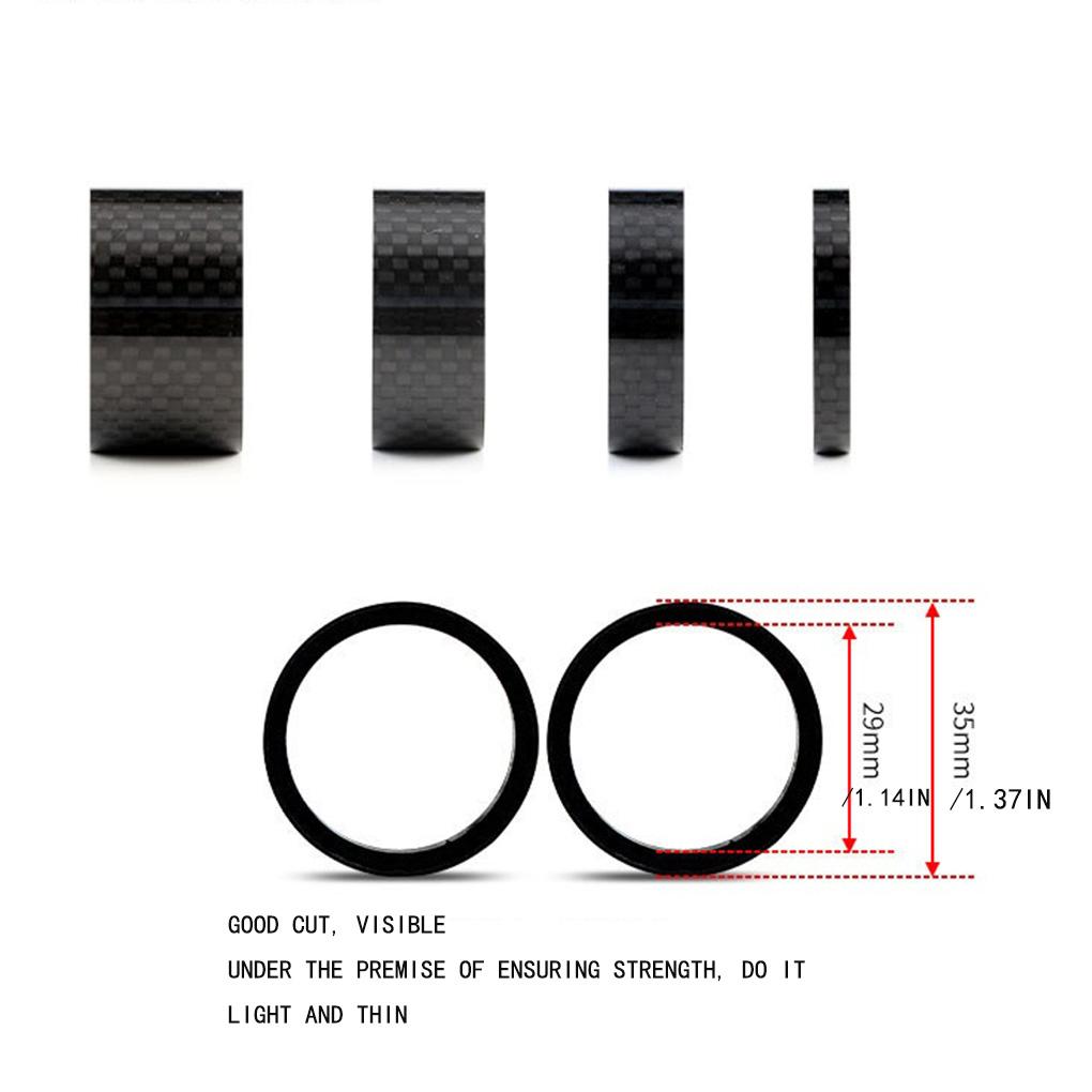 4 Pieces Headset Spacer Bike Frame Parts Cycling Fitting Carbon Fiber Washer Ring Modified Component Stem Gasket Rings