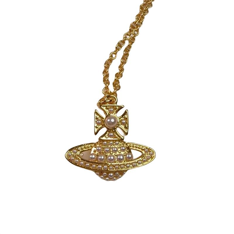 

Westwood Cream Pearl Luzia Cameo Pendant Neckchain Woman Gift Retro золотой