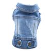 Vintage Distressed Denim Vest for Dogs: Teddy, Poodle & Bichon Frise - Stylish Spring/Autumn Pet Tank