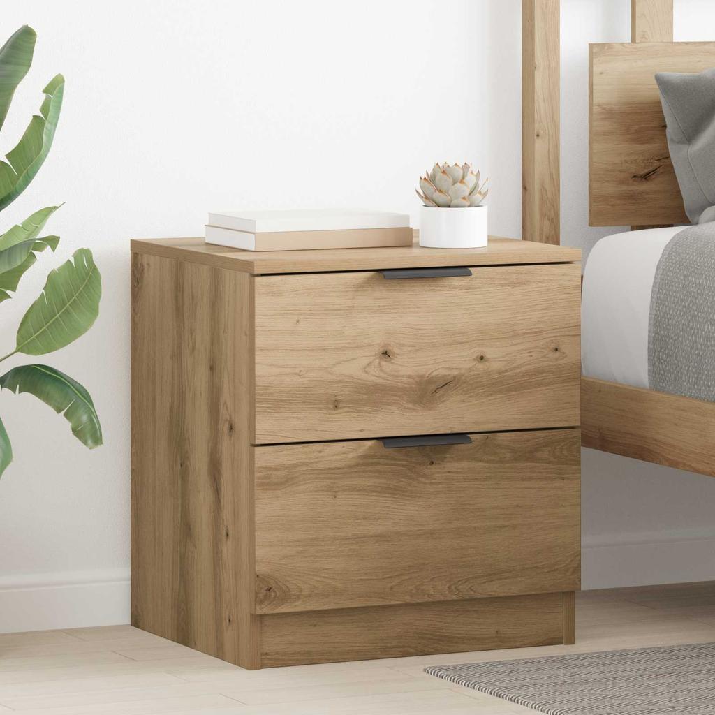 Nightstand Set of 2 Artisan Oak Finish 45 x 39 x 50 cm Engineered Wood